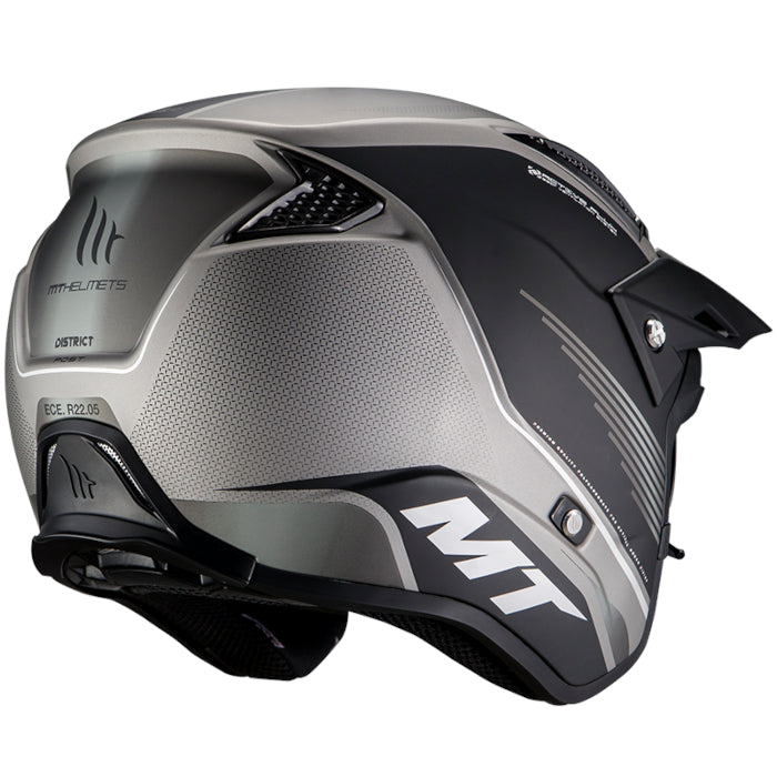 MT District SV Post Matt Black Grey
